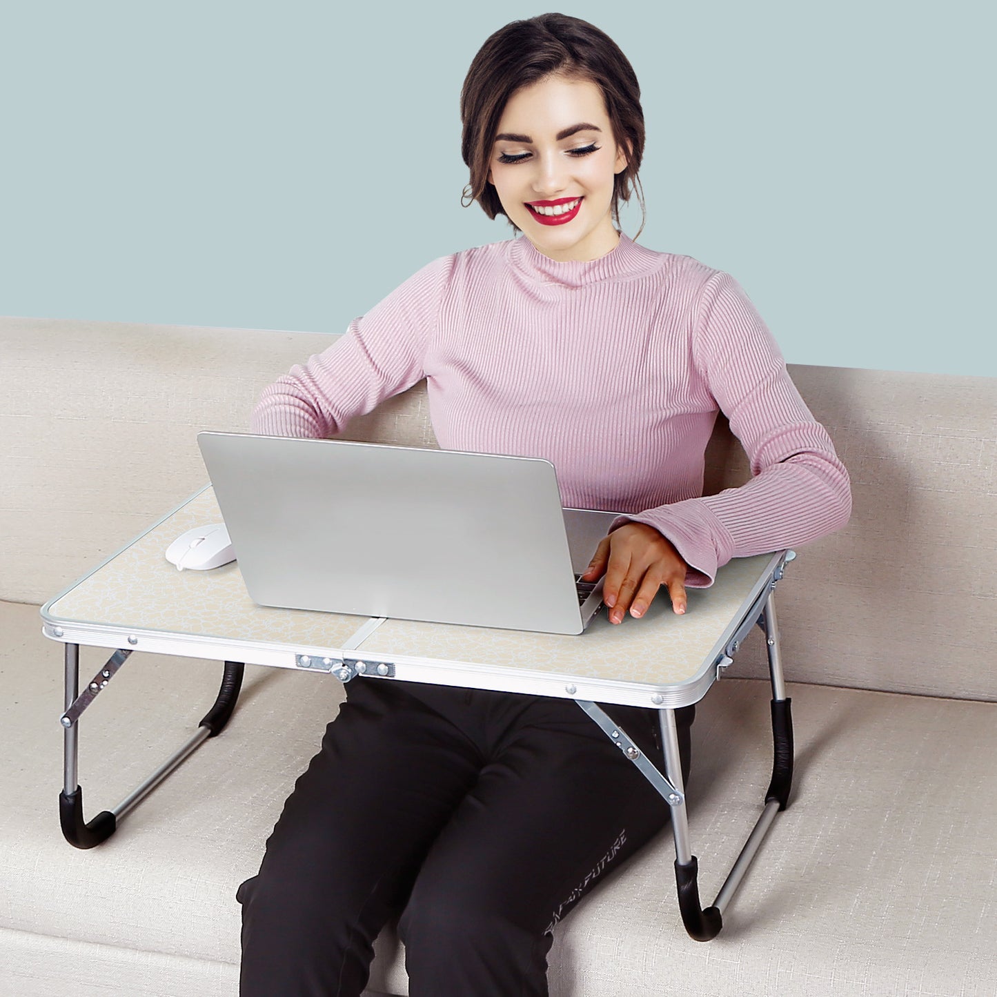 Foldable Laptop Table Notebook Bed Desk Breakfast Reading Writing Lap Tray For Sofa Couch Floor Dormitory
