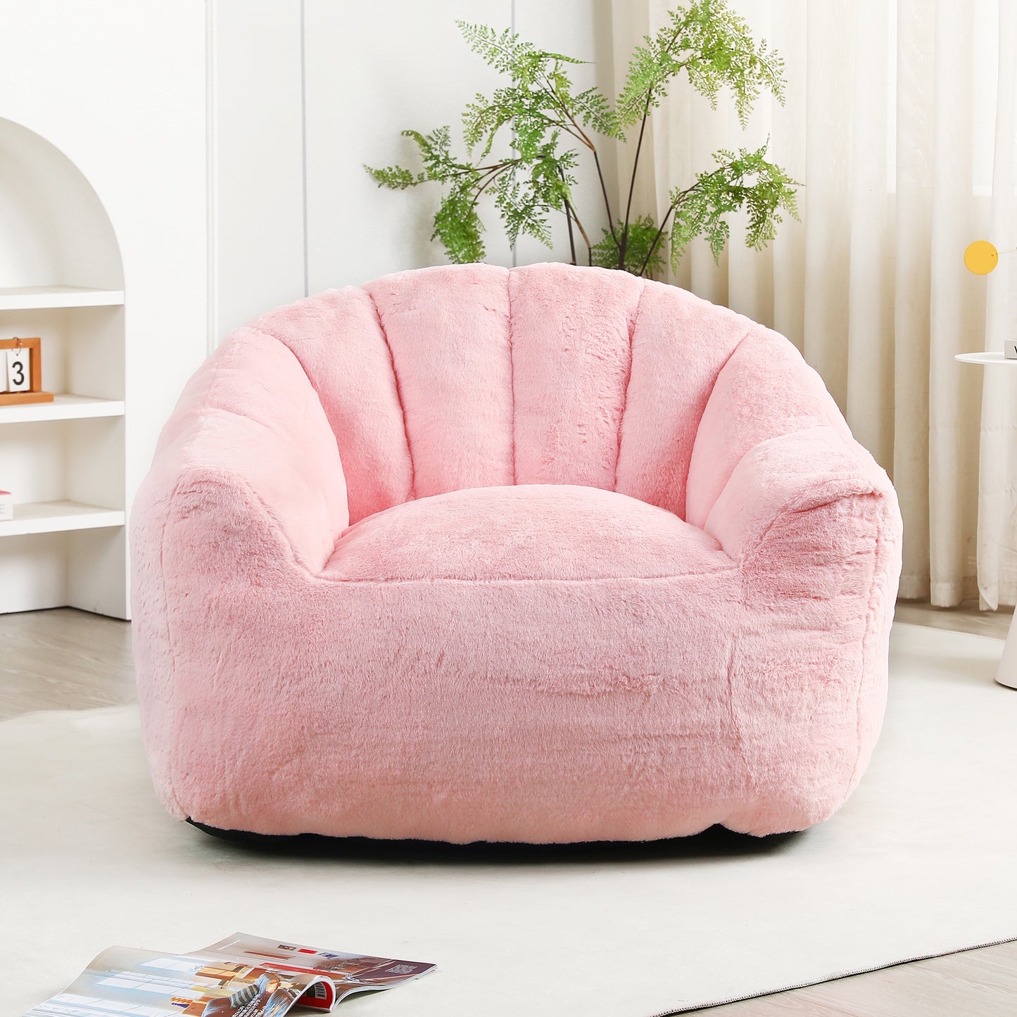 Bean Bag Chair, Bean Bag Sofa Chair with Armrests Stuffed High-Density Foam, Lazy Sofa Comfy Chairs BeanBag Chair for Adults in Living Room,Bedroom Reading