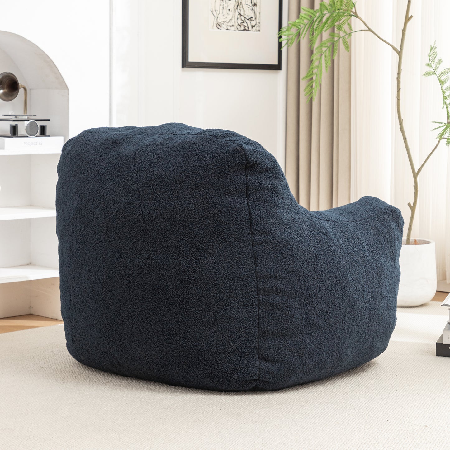 Bean Bag Chair with Filler, Bean Bag Sofa with Tufted Soft Stuffed Filling, Fluffy and Lazy Sofa, Comfy Cozy BeanBag Chairs with Memory Foam for Dorm, Apartment, Living Room