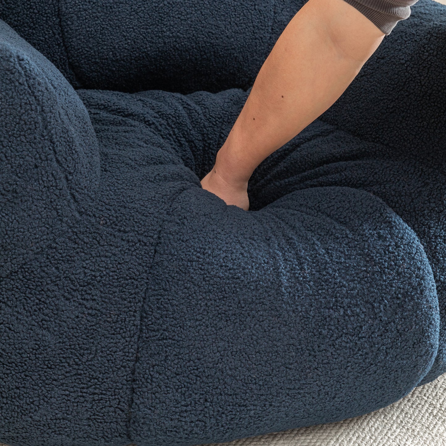Bean Bag Chair with Filler, Bean Bag Sofa with Tufted Soft Stuffed Filling, Fluffy and Lazy Sofa, Comfy Cozy BeanBag Chairs with Memory Foam for Dorm, Apartment, Living Room