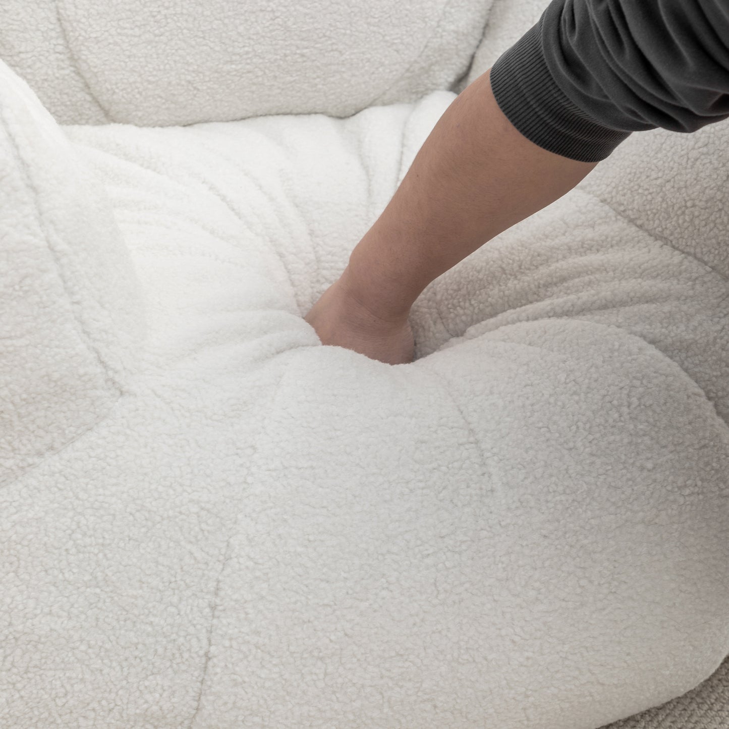 Bean Bag Chair with Filler, Bean Bag Sofa with Tufted Soft Stuffed Filling, Fluffy and Lazy Sofa, Comfy Cozy BeanBag Chairs with Memory Foam for Dorm, Apartment, Living Room
