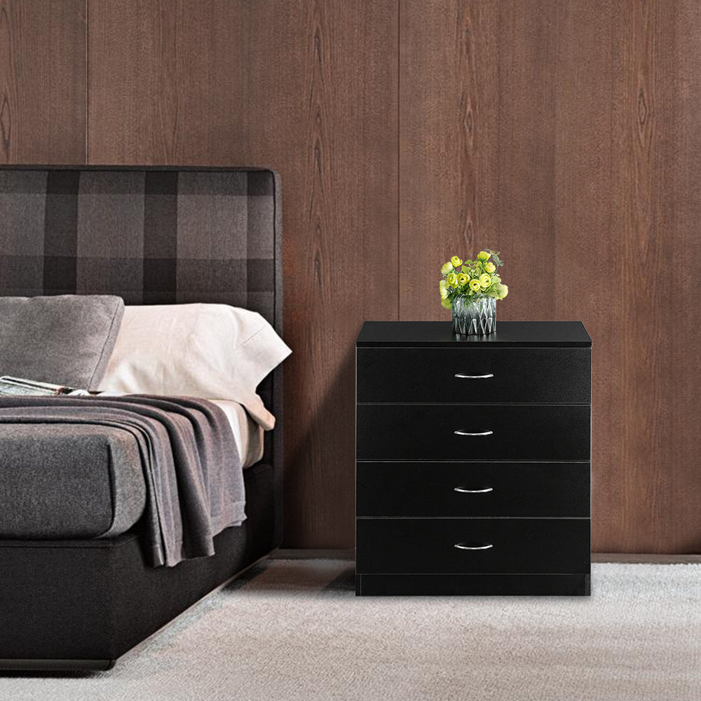 [] Modern Simple 3-Drawer Table Nightstand Dresser Black